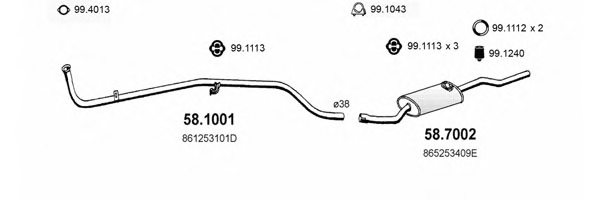 ASSO ART2607 Exhaust System